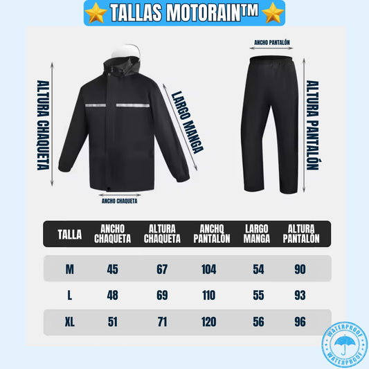 MOTORAIN™|IMPERMEABLE REFLECTIVO TODO TERRENO☔👖